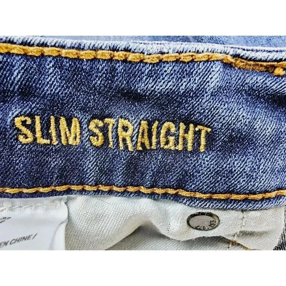 American Eagle Outfitters Size 29X32 Men's Slim Straight Flex/4 360 Blue Jeans - Picture 4 of 12